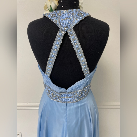 NWT Aspeed Halter Gown Size Large Perry Blue - Picture 4 of 8